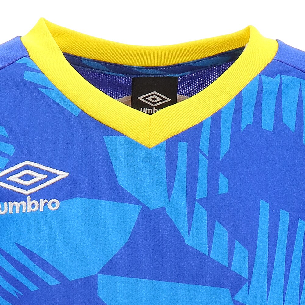 アンブロ（UMBRO）（キッズ）サッカー ウェア 半袖 ジュニア Tシャツ プラクティスシャツ UUJPJA61XB BLU フットサルウェア  スポーツ用品はスーパースポーツゼビオ