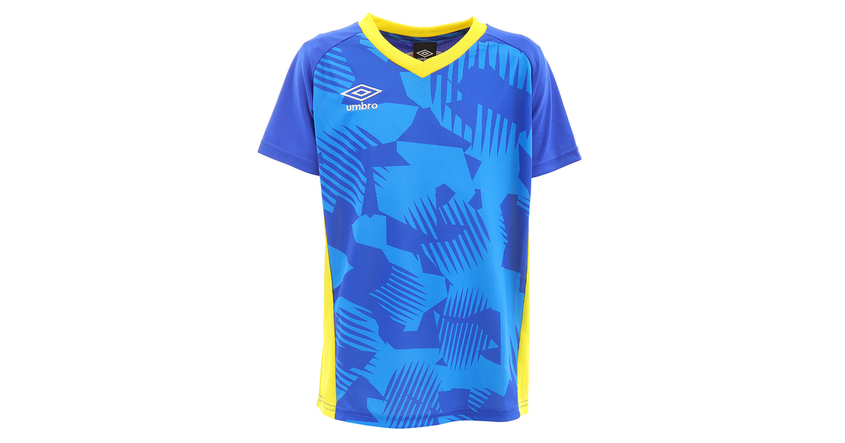 アンブロ｜サッカー ウェア 半袖 ジュニア Tシャツ プラクティスシャツ UUJPJA61XB BLU フットサルウェア -  スポーツ用品はスーパースポーツゼビオ