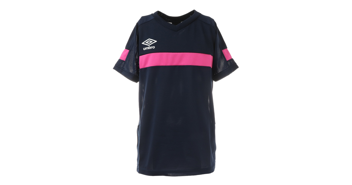 アンブロ｜サッカーウェア ジュニア Tシャツ ブリーズプラスショートスリーブシャツ UUJSJA61XB NVSP -  スポーツ用品はスーパースポーツゼビオ