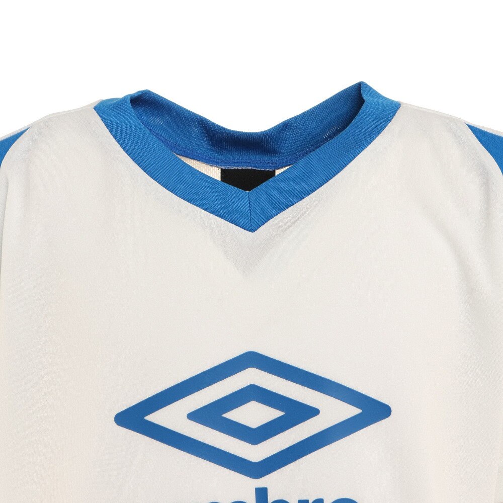 アンブロ（UMBRO）（キッズ）サッカーウェア ジュニア プラクティスシャツ UUJTJA65 WHT