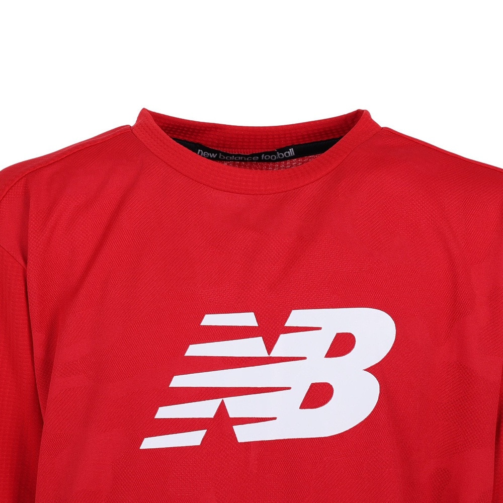 ニューバランス（new balance）（キッズ）サッカーウェア ジュニア トレーニングマッチ ショートスリーブシャツ ABT35208RD 冷感 速乾