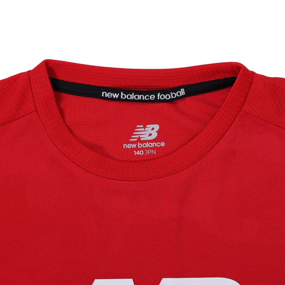 ニューバランス（new balance）（キッズ）サッカーウェア ジュニア トレーニングマッチ ショートスリーブシャツ ABT35208RD 冷感 速乾