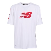 ニューバランス（new balance）（キッズ）サッカーウェア ジュニア トレーニングマッチ ショートスリーブシャツ ABT35208WT 冷感 速乾