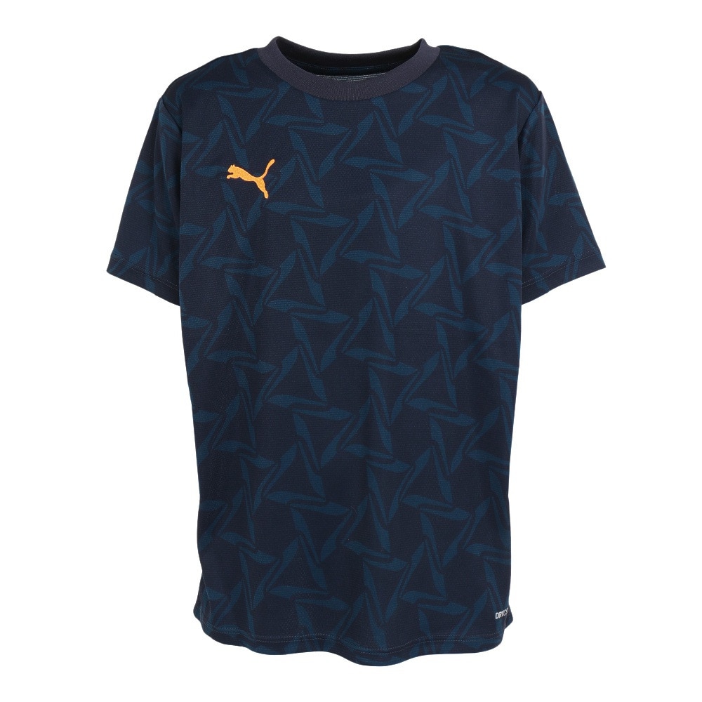 プーマ（PUMA）（キッズ）サッカーウェア ジュニア INDIVIDUAL トレーニング ハイブリッド AOP 半袖Tシャツ 65846606 速乾