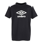 (キッズ)サッカーウェア ジュニア 半袖プラクティスシャツ UUJVJA65 BLK 速乾