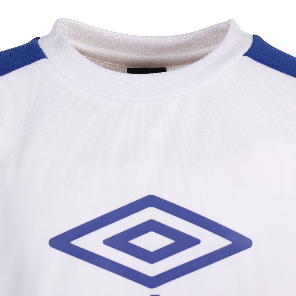 アンブロ（UMBRO）（キッズ）サッカーウェア ジュニア 半袖プラクティスシャツ UUJVJA65 WHT 速乾
