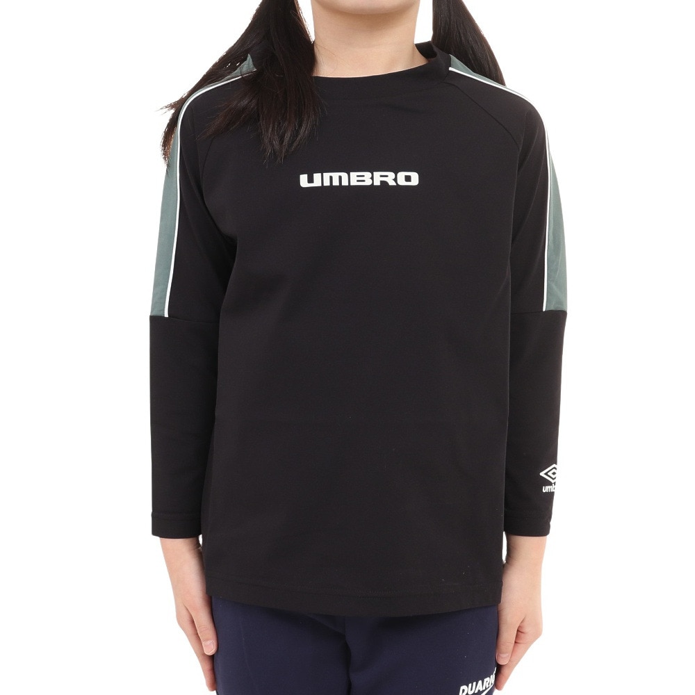 アンブロ（UMBRO）（キッズ）サッカーウェア ジュニア THE THIRD グラフィック長袖プラクティスシャツ UUJWJB53 BLK