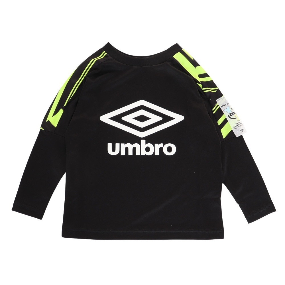 アンブロ（UMBRO）（キッズ）サッカーウェア ジュニア はじめてプラクティスシャツ UUJWJB54 BLK