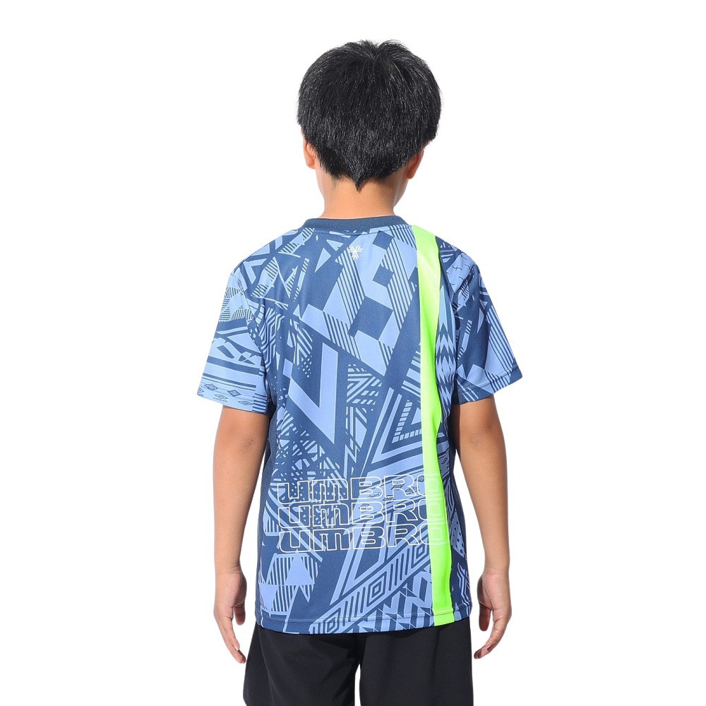 アンブロ（UMBRO）（キッズ）サッカーウェア ジュニア THE THIRD グラフィックショートスリーブプラシャツ UUJXJA51 DKDM