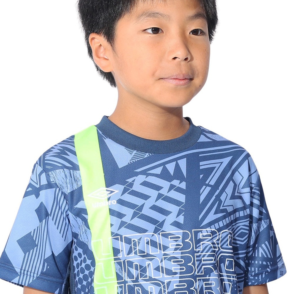 アンブロ（UMBRO）（キッズ）サッカーウェア ジュニア THE THIRD グラフィックショートスリーブプラシャツ UUJXJA51 DKDM