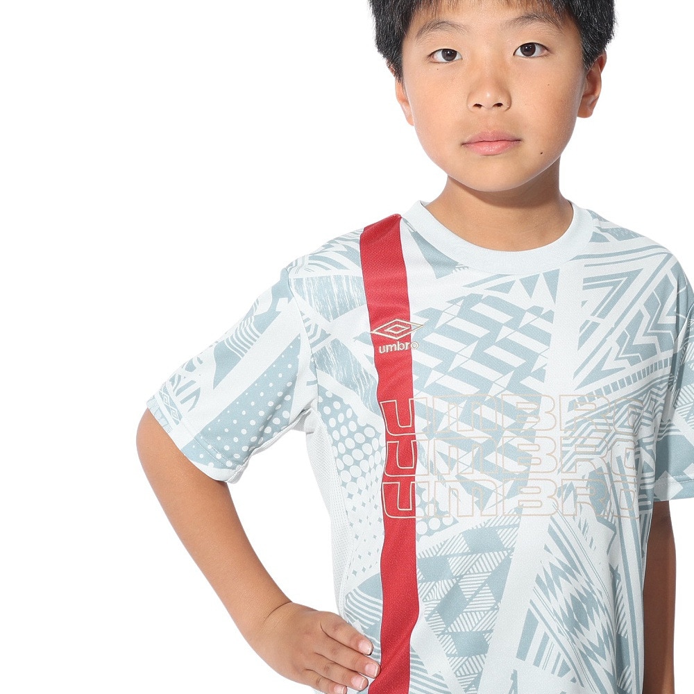 アンブロ（UMBRO）（キッズ）サッカーウェア ジュニア THE THIRD グラフィックショートスリーブプラシャツ UUJXJA51 GCGY