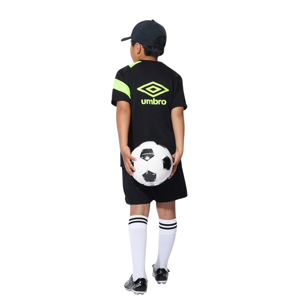 アンブロ（UMBRO）（キッズ）サッカーウェア ジュニア 半袖プラクティスシャツ UUJXJA59 BLK 速乾 UVカット