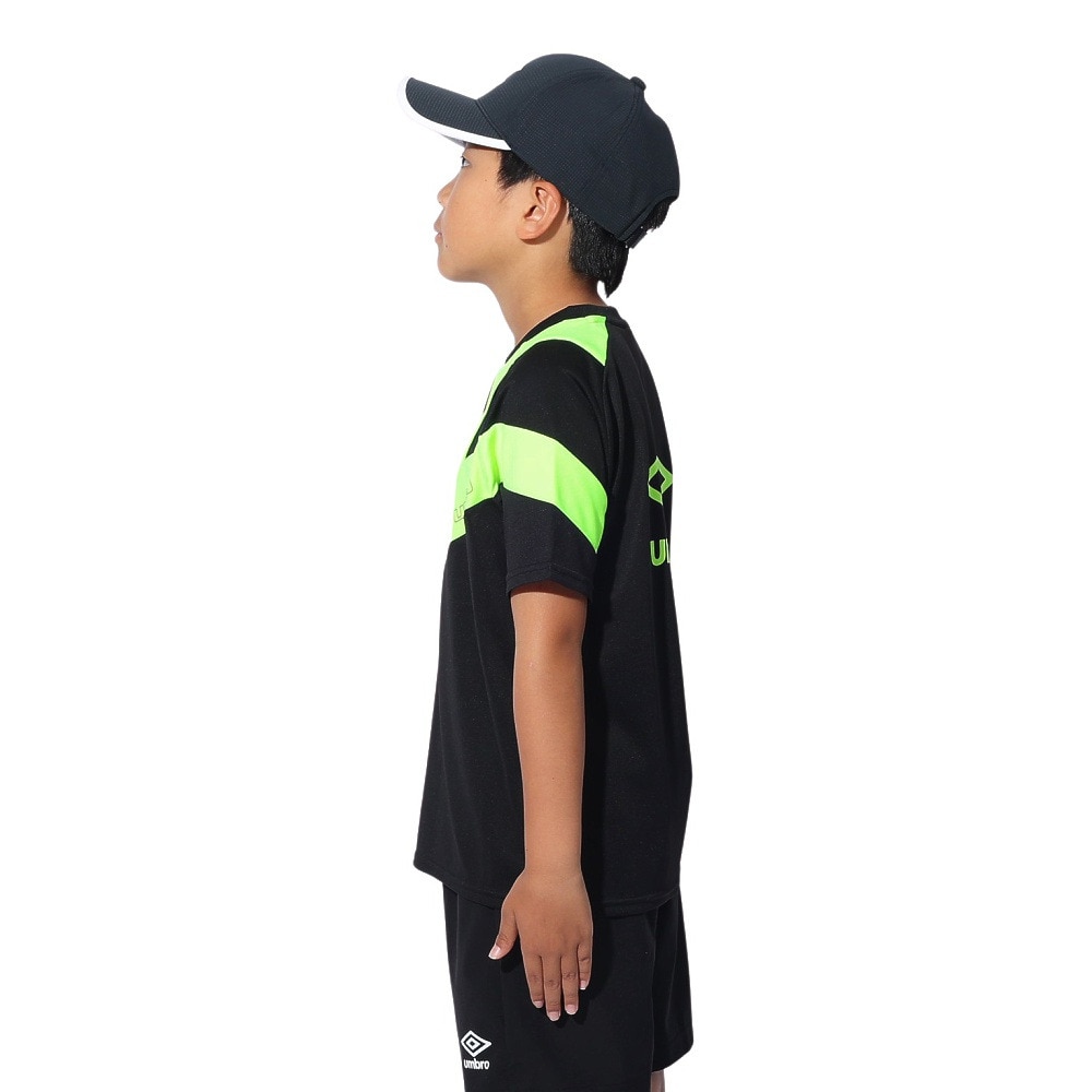 アンブロ（UMBRO）（キッズ）サッカーウェア ジュニア 半袖プラクティスシャツ UUJXJA59 BLK 速乾 UVカット