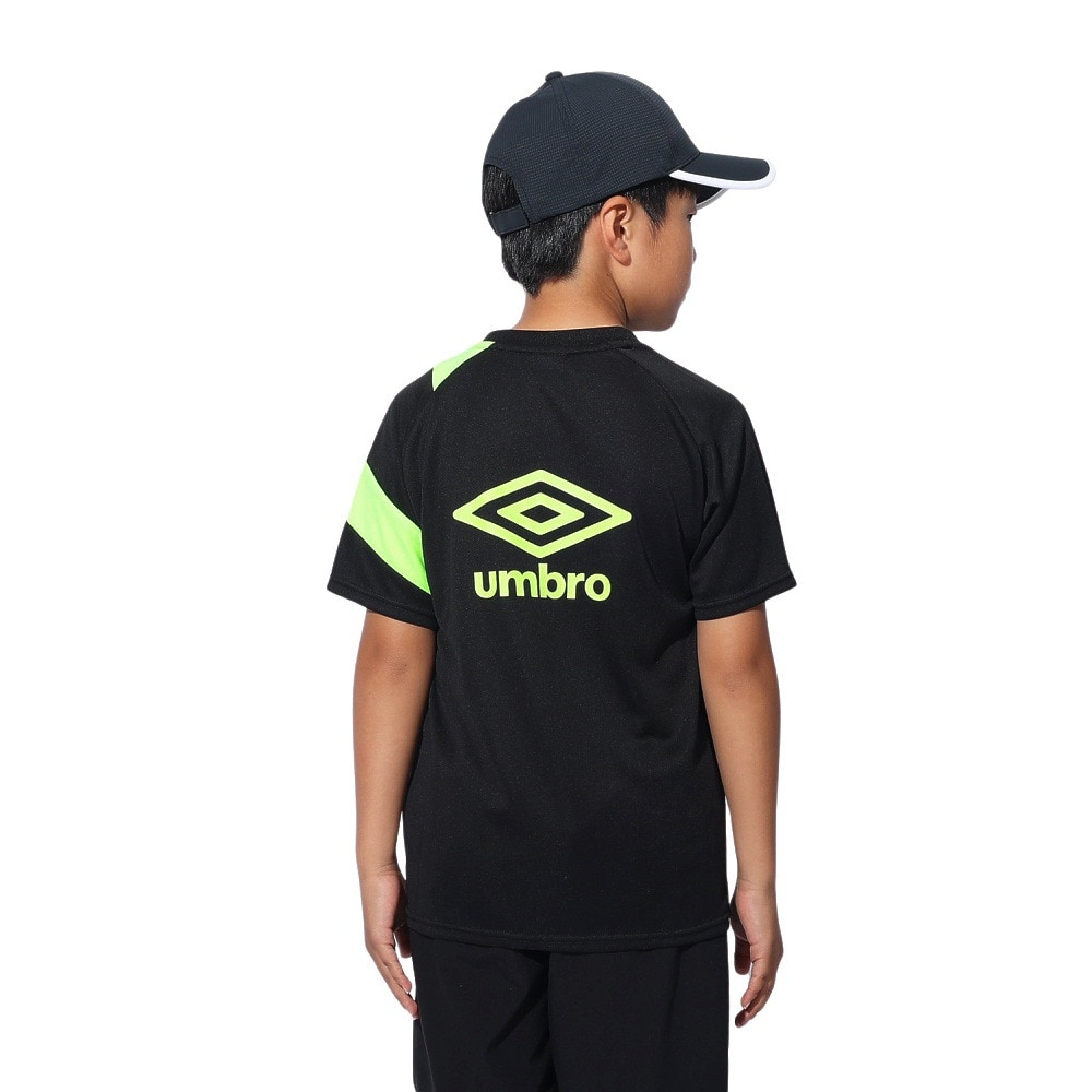 アンブロ（UMBRO）（キッズ）サッカーウェア ジュニア 半袖プラクティスシャツ UUJXJA59 BLK 速乾 UVカット