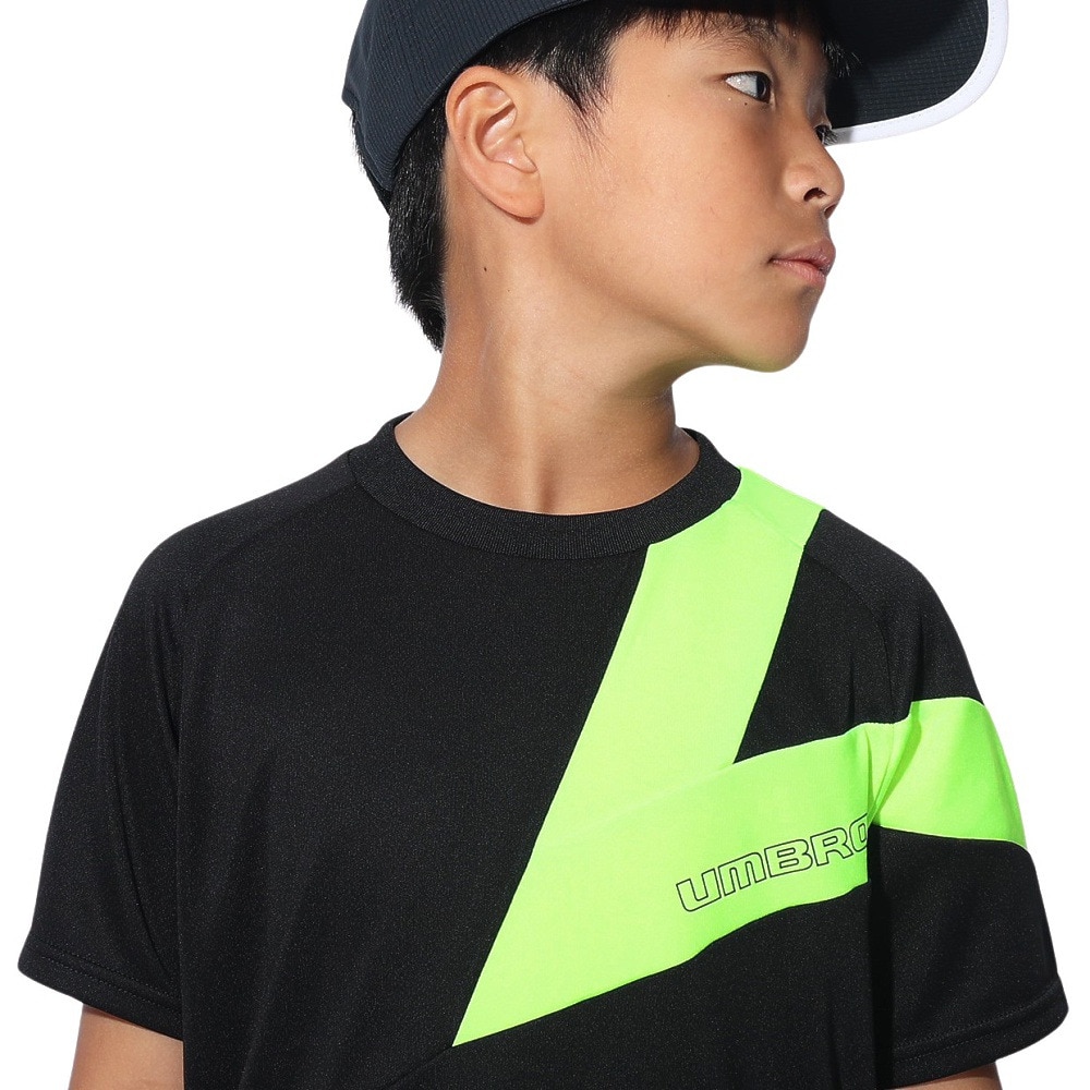 アンブロ（UMBRO）（キッズ）サッカーウェア ジュニア 半袖プラクティスシャツ UUJXJA59 BLK 速乾 UVカット