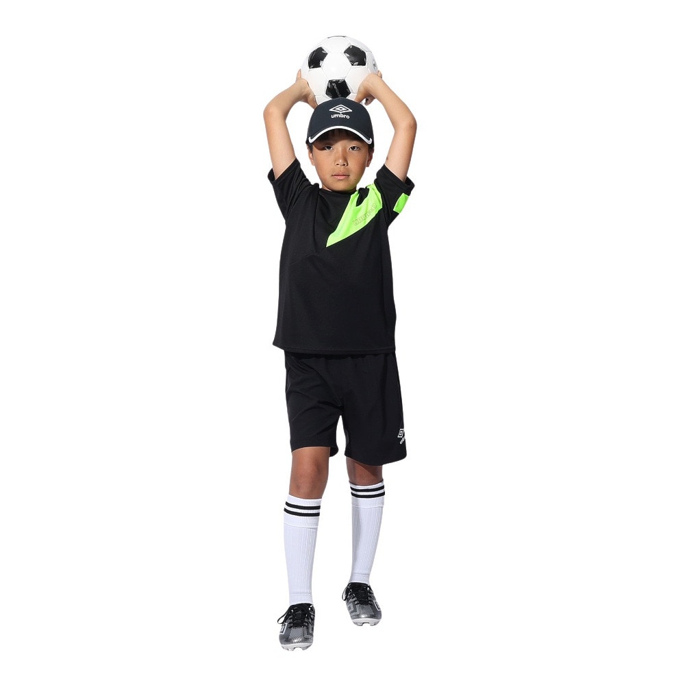 アンブロ（UMBRO）（キッズ）サッカーウェア ジュニア 半袖プラクティスシャツ UUJXJA59 BLK 速乾 UVカット