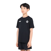 (キッズ)サッカーウェア ジュニア プラクティス半袖シャツ 4S0019-SCWR-742CD BLK 速乾