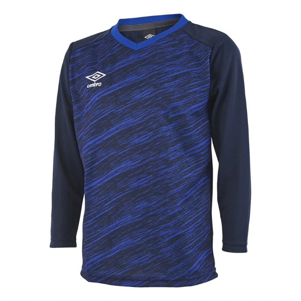 アンブロ（UMBRO）（キッズ）サッカーウェア ジュニア グラフィック長袖プラクティスシャツ UUJSJB53 NVY  スポーツ用品はスーパースポーツゼビオ