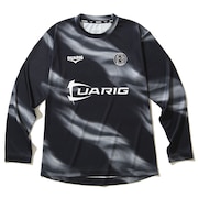 (キッズ)サッカーウェア ジュニア ドライプラス ロングスリーブ 昇華プラシャツ 4F0023-SCWR-742HD BKxGR