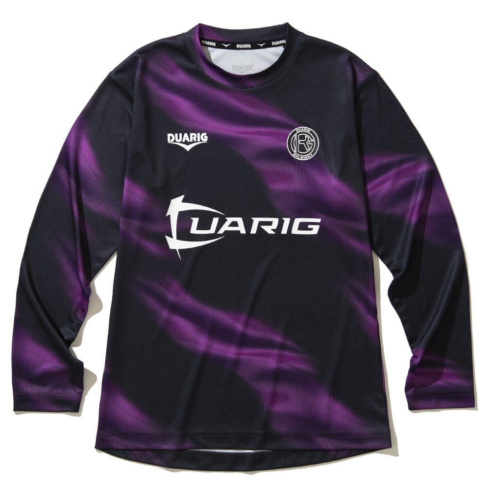 デュアリグ（DUARIG）（キッズ）サッカーウェア ジュニア ドライプラス ロングスリーブ 昇華プラシャツ 4F0023-SCWR-742HD BKxPU