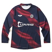 (キッズ)サッカーウェア ジュニア ドライプラス ロングスリーブ 昇華プラシャツ 4F0023-SCWR-742HD NVY