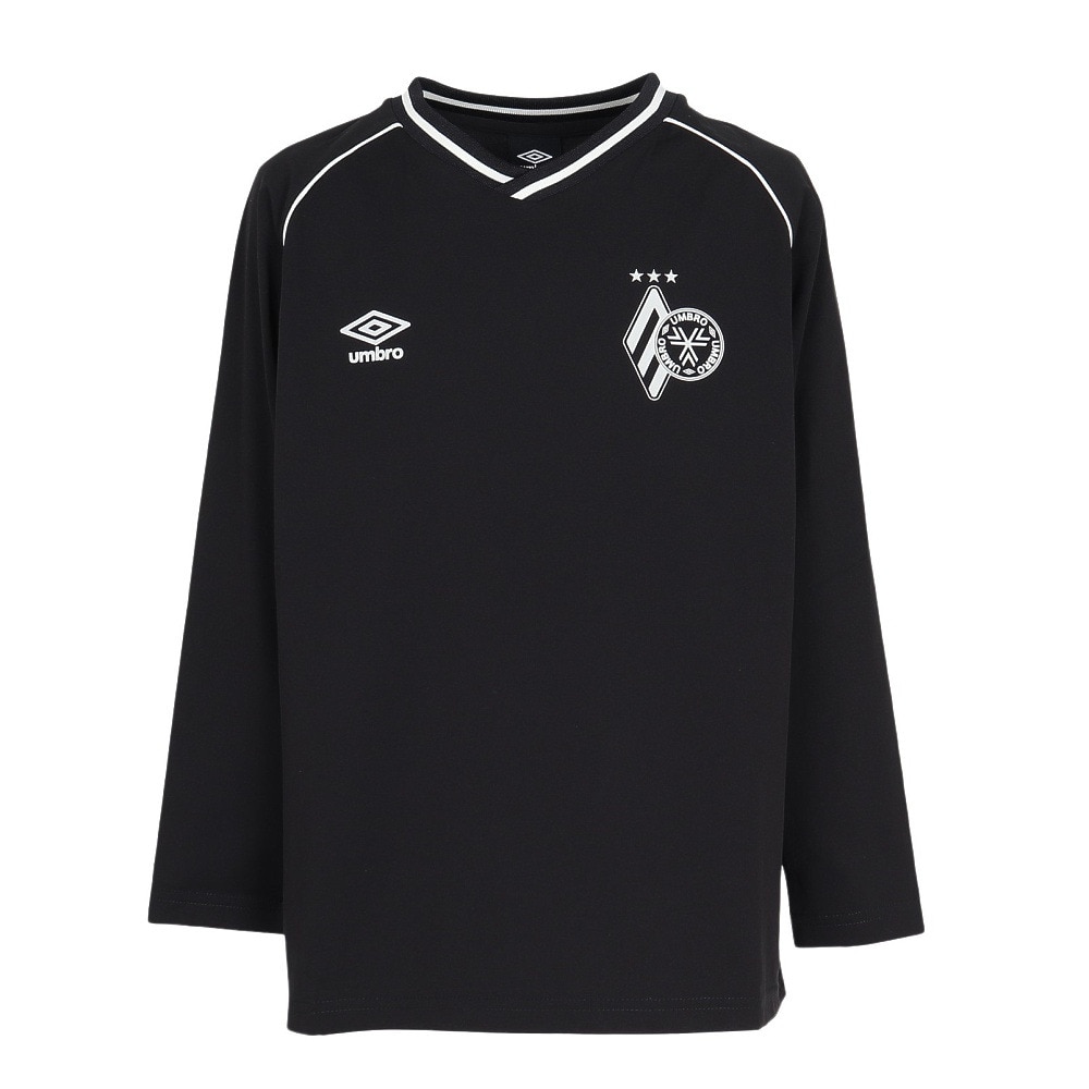 アンブロ（UMBRO）（キッズ）サッカーウェア ジュニア THIRD フィールテック 長袖プラクティスシャツ UF5FLS51J BK00