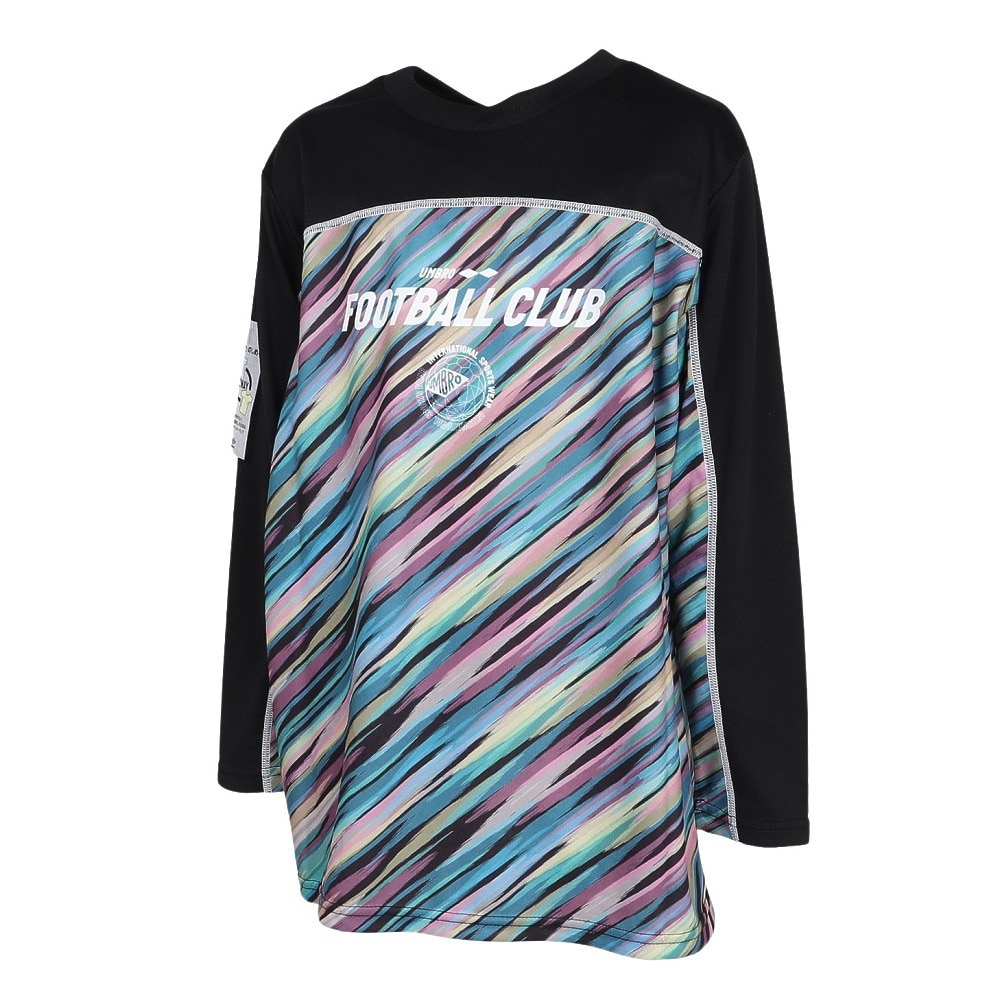 アンブロ（UMBRO）（キッズ）サッカーウェア ジュニア はじめて長袖プラクティスシャツ UF5FLS54J BK00