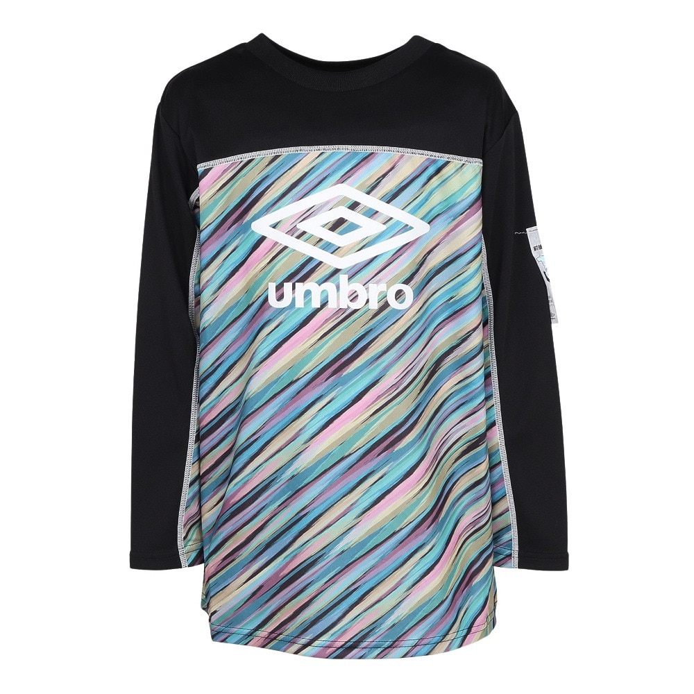 アンブロ（UMBRO）（キッズ）サッカーウェア ジュニア はじめて長袖プラクティスシャツ UF5FLS54J BK00