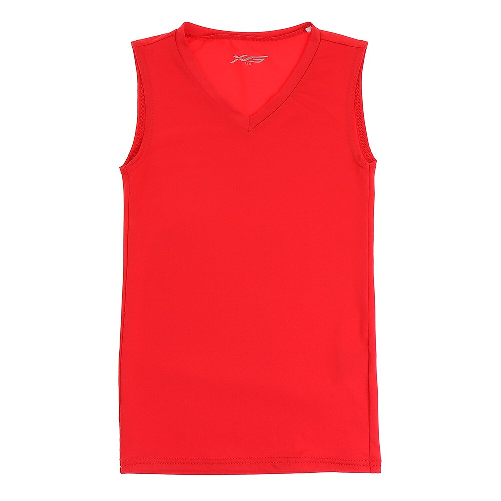  ストレッチ Vネック ノースリーブシャツ 742G6ES2861RED