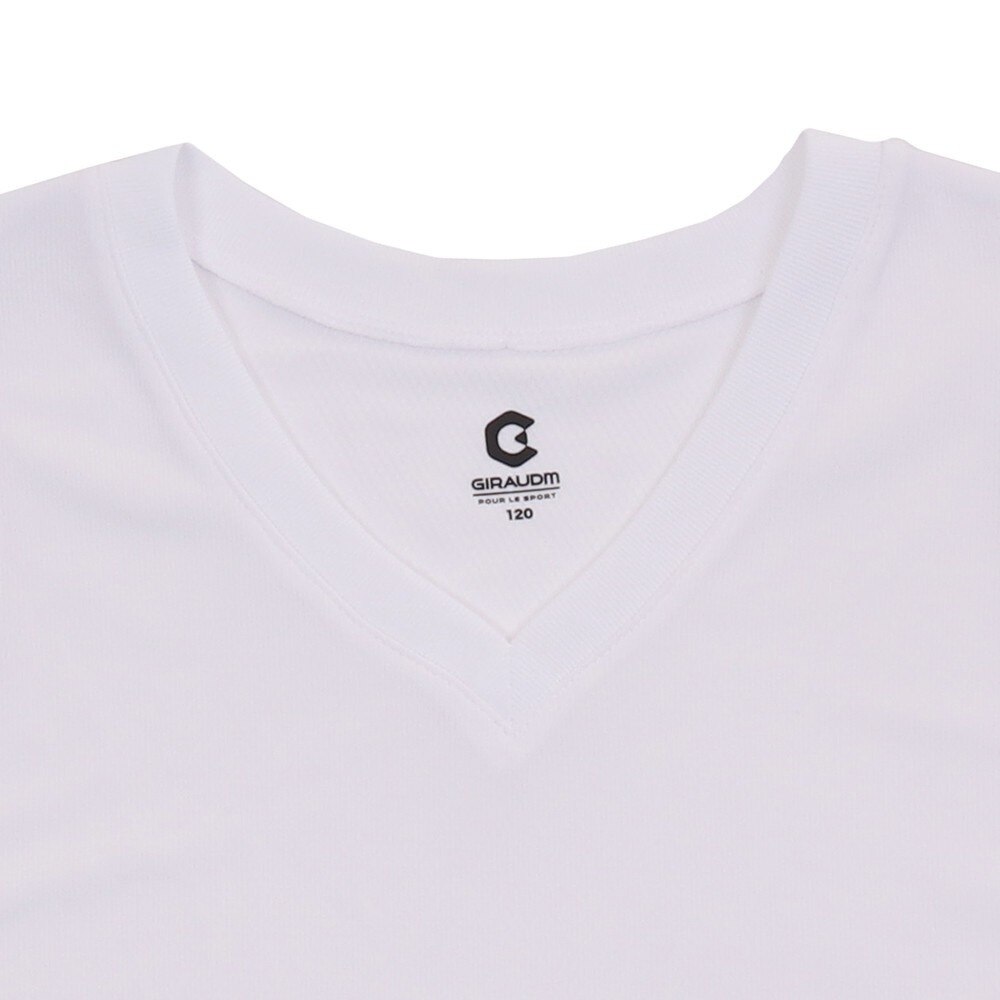 ジローム（GIRAUDM）（キッズ）サッカー ジュニア インナー ドライプラス 高通気Vネックインナーシャツ 742GM0ES9311 白★★★