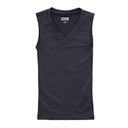 (キッズ)サッカー ジュニア インナー ストレッチVネックノースリーブ 742PG9ES4533 ネイビー 速乾