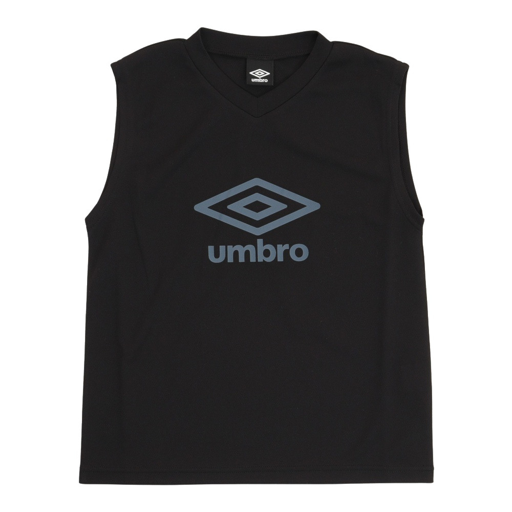 アンブロ（UMBRO）（キッズ）サッカーウェア ジュニア ノースリーブプラクティスシャツ UUJTJA66 BLK 速乾