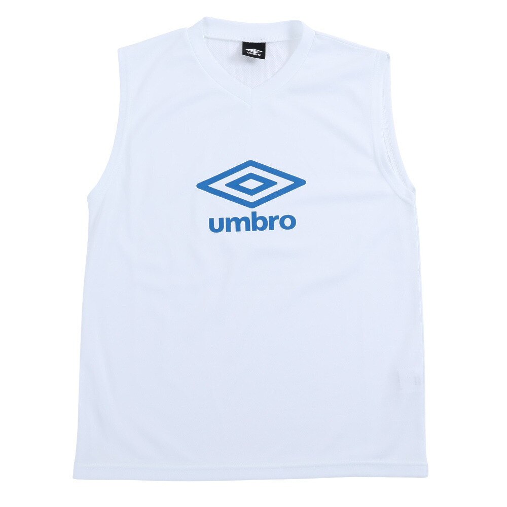 アンブロ（UMBRO）（キッズ）サッカーウェア ジュニア ノースリーブプラクティスシャツ UUJTJA66 WHT