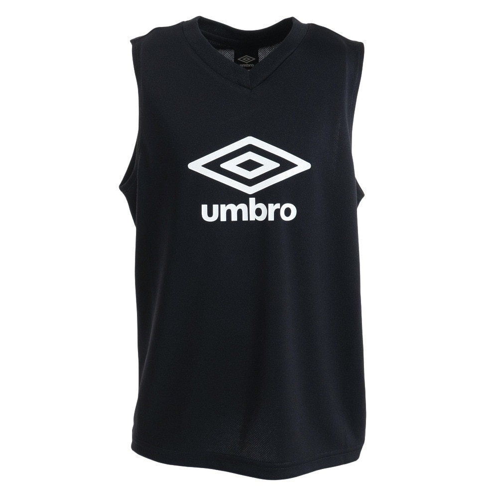 アンブロ（UMBRO）（キッズ）サッカーウェア ジュニア ノースリーブシャツ UUJVJA66 BLK 速乾