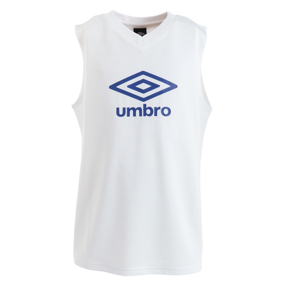 アンブロ（UMBRO）（キッズ）サッカーウェア ジュニア ノースリーブシャツ UUJVJA66 WHT 速乾
