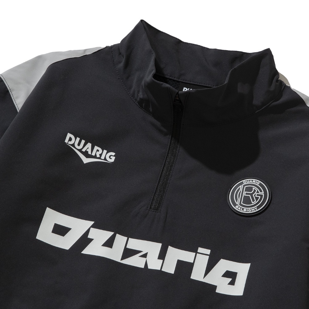 デュアリグ（DUARIG）（キッズ）サッカーウェア ジュニア 裏起毛 メッシュ 長袖 ハーフジップ ピステシャツ 4F0016-SCWR-742EG BLK