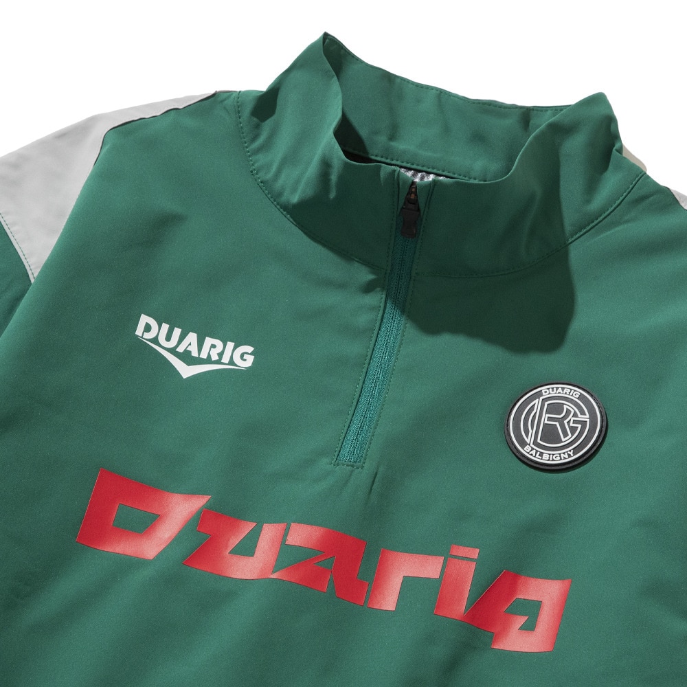デュアリグ（DUARIG）（キッズ）サッカーウェア ジュニア 裏起毛 メッシュ 長袖 ハーフジップ ピステシャツ 4F0016-SCWR-742EG GRN
