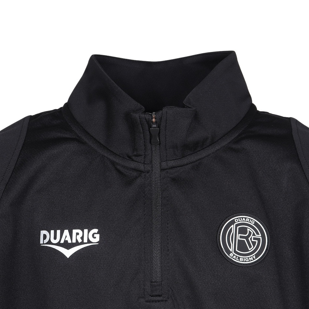 デュアリグ（DUARIG）（キッズ）サッカーウェア ジュニア ウィンドクロス ハーフジップ カブリ プラクティスピステ 5F0008-SCWR-742HD BLK