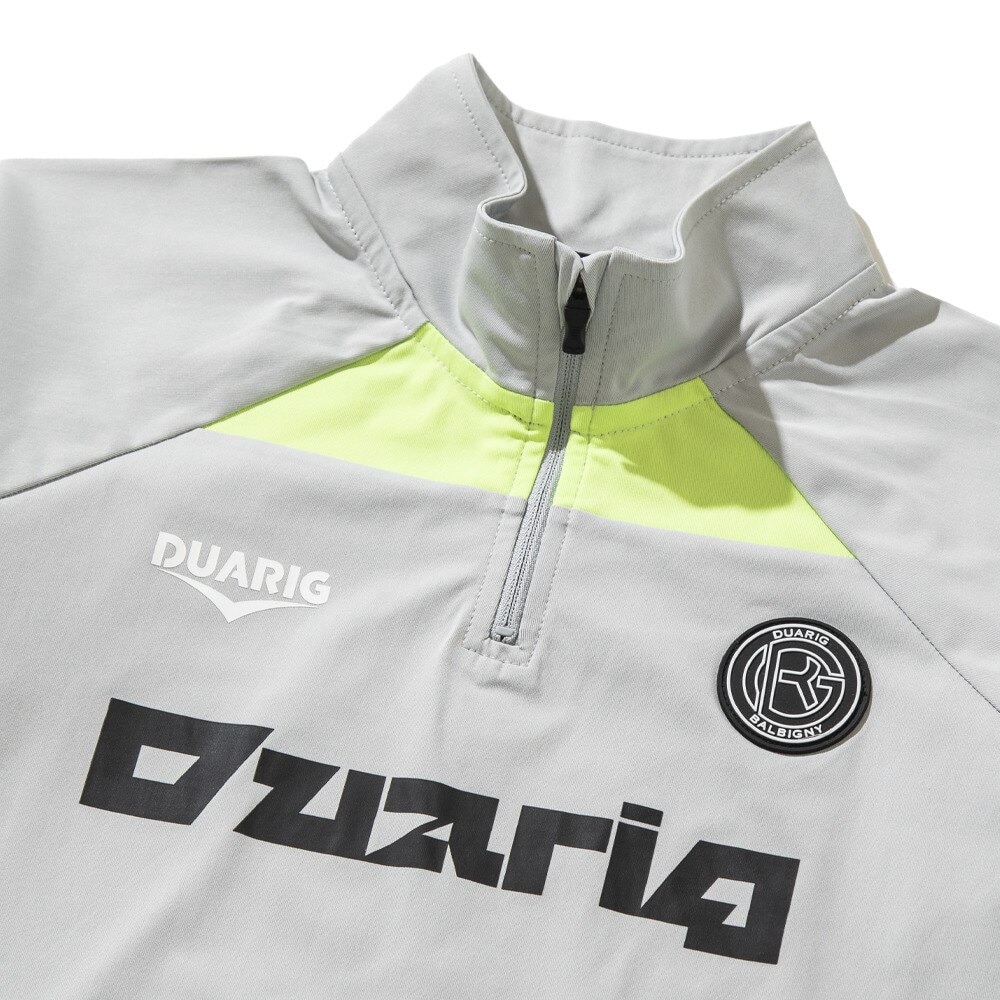 デュアリグ（DUARIG）（キッズ）ジュニア サッカーウェア ロングスリーブ ニット ハーフジップシャツ 4F0020-SCWR-742CD LGRY