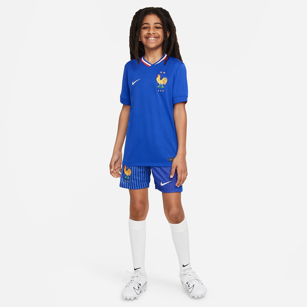 ナイキ（NIKE）（キッズ）ジュニア FFF 2024 スタジアム ホーム Dri-FIT サッカー レプリカ ユニフォーム FJ1583-452 速乾