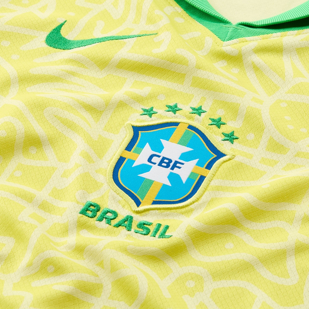 ナイキ（NIKE）（キッズ）ジュニア ブラジル 2024 スタジアム ホーム Dri-FIT サッカー レプリカ ユニフォーム FJ4409-706