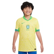 (キッズ)ジュニア ブラジル 2024 スタジアム ホーム ドライフィット サッカー レプリカ ユニフォーム FJ4409-706 速乾