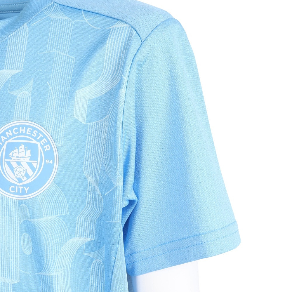 プーマ（PUMA）（キッズ）キッズ マンチェスターシティ FC 2024-25 プレマッチ 半袖シャツ 77758221