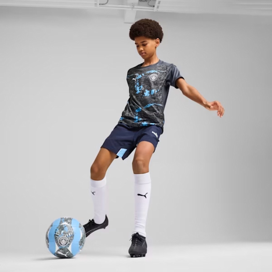 プーマ（PUMA）（キッズ）【新商品】キッズ 2024-25 マンチェスターシティ FC プレマッチ 半袖 シャツ 77915774
