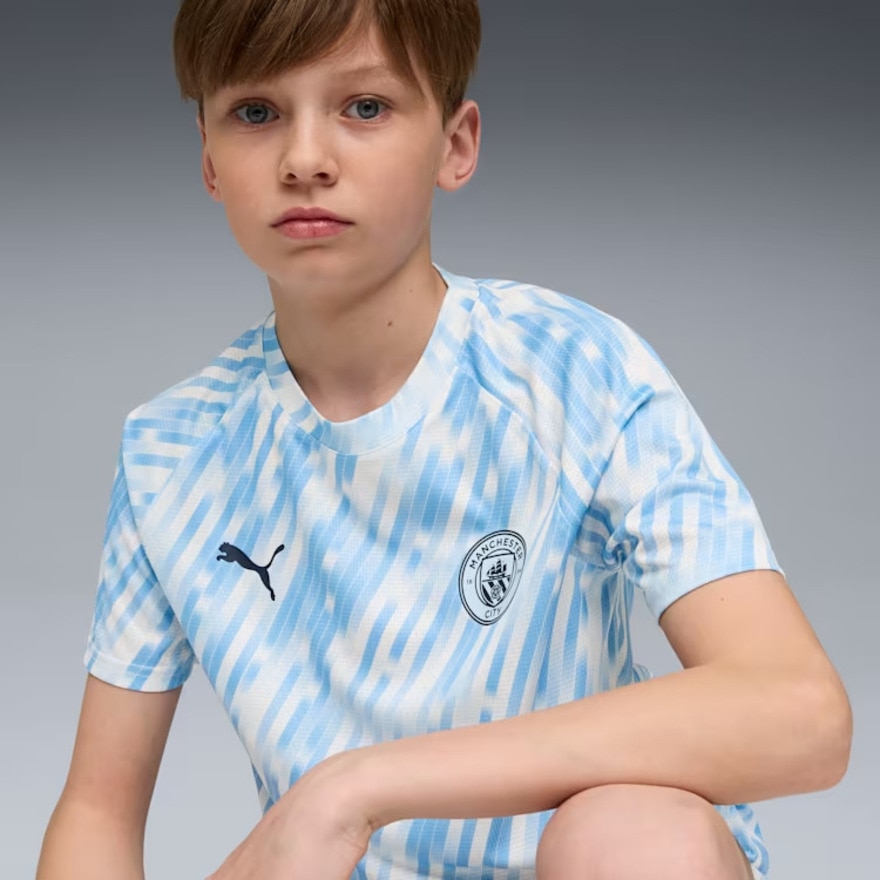 プーマ（PUMA）（キッズ）ジュニア 2025-26 マンチェスター シティFC プレマッチ 半袖 シャツ 78216910