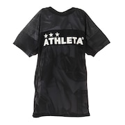 アスレタ（ATHLETA）（キッズ）サッカーウェア 半袖 Tシャツ ジュニア ニットメッシュ プラクティスシャツ 2343J BLK フットサルウェア