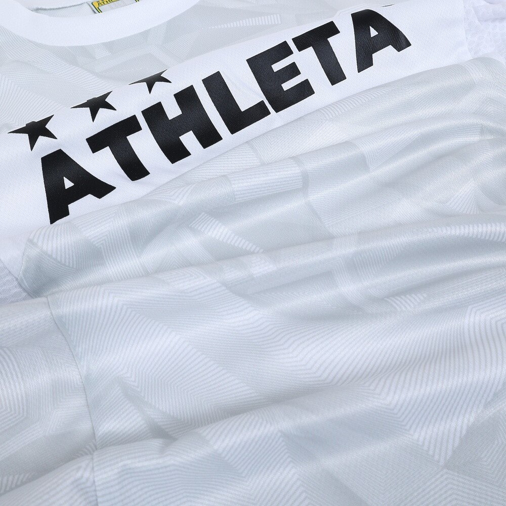 アスレタ（ATHLETA）（キッズ）サッカーウェア 半袖Tシャツ ジュニア ニットメッシュ プラクティスシャツ 2343J WHT フットサルウェア  スポーツ用品はスーパースポーツゼビオ