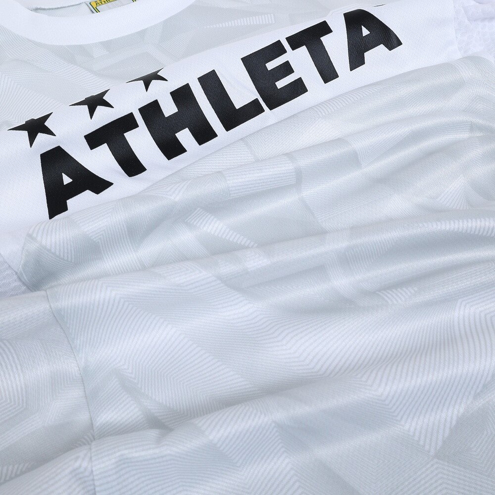 アスレタ（ATHLETA）（キッズ）サッカーウェア 半袖Tシャツ ジュニア ニットメッシュ プラクティスシャツ 2343J WHT フットサルウェア