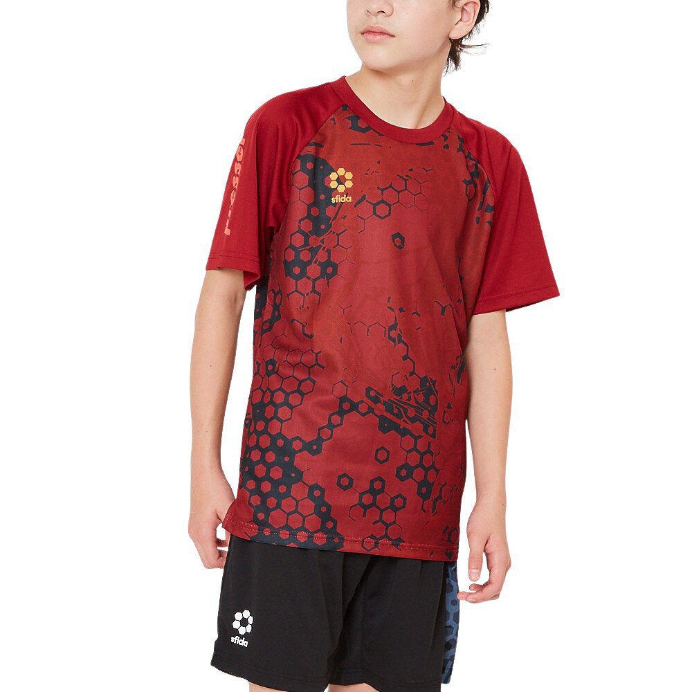 スフィーダ（SFIDA）（キッズ）サッカー ウェア 半袖 ジュニア Presser Tシャツ プラクティスシャツ SA-21803JR BGD フットサルウェア