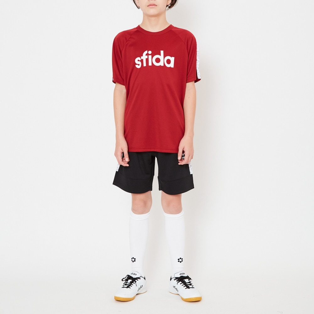 スフィーダ（SFIDA）（キッズ）サッカー ウェア 半袖 ジュニア BP Tシャツ プラクティスシャツ LINE JR SA-21816JR BGD フットサルウェア
